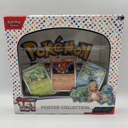 2 Pokemon 151 Poster Collection Poster & Promo Cards -No Packs) In Original Box