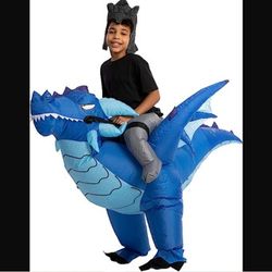 Spooktacular Creations - Puff Me Up Inflatable Ride An Ice Dragon – Child (7-10 yrs)