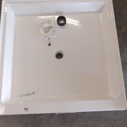 Fiberglass shower pan 36"x 36"