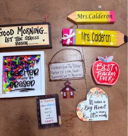 Teacher-Themed Decorative Signs Bundle