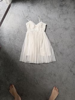 Olive Tree  Cream Lace Mini Dress