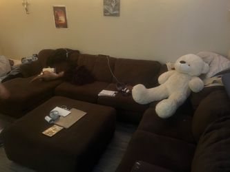 Brown sectional extra large