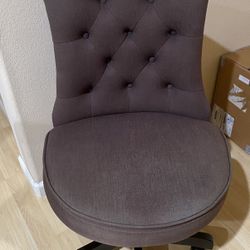 Bush Tufted Fabric Brown Office Chair 