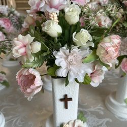 Set Of 16 Floral Centerpieces For Wedding, Quinceanera/Quince, Shower, Baptism, Memorial, Special Events 