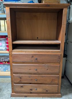 Rustic Wooden Hutch / Wall Unit with Shelf
