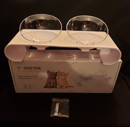 🔥 DIABLA'z - NEW UNUSED - Tilted Double Cat Dog Bowls Feeder