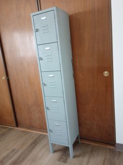 Single Bank of Penco  Steel Lockers