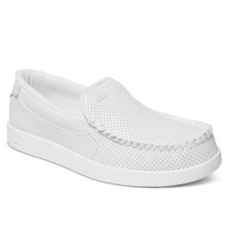DC Men's Villain 2 Slip On Shoes White Leather Loafers ADYS100567 NIB Size 8