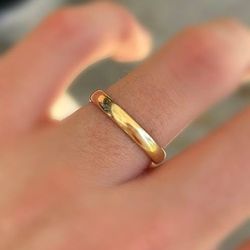 Jewelry 10k solid yellow gold wedding band Ring size 9.50