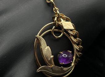 Amethyst & Vine Dangle Bracelet