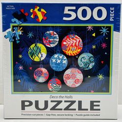 *NEW IN PLASTIC* Deco the Halls 500 Piece Puzzle, Puzzle Size: 24"w x 18"h (60.96 cm x 45.72 cm) 