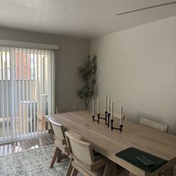 Wooden Table w/6 Chairs