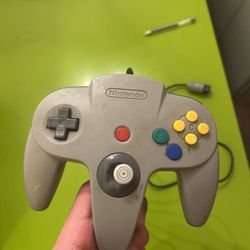 🎮 Original Nintendo 64 N64 Controller – Gray – Tested & Working!