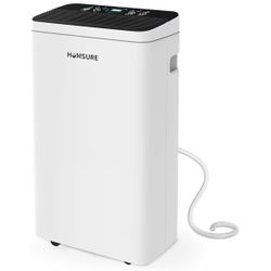 Humsure Dehumidifier 30 Pint 1500 Sq With Drainage Hose In Basement Bathroom And Bedroom, Intelligent Humidit