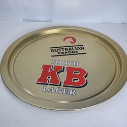 Vintage Tooth's KB Larger Draught Brewed Metal Beer Tray