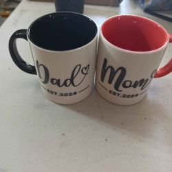 Mom and Dad Mugs 2024. New Parents Mom and Dad Gifts for Couples, Mothers Day Anniversary Proposal Wedding Christmas Fathers Day Expecting Unique Gift