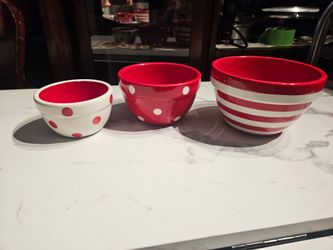Terramoto Ceramic 3 pieces mixing bowl set