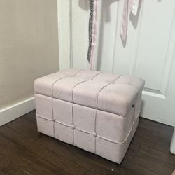 Pink Ottoman Stool