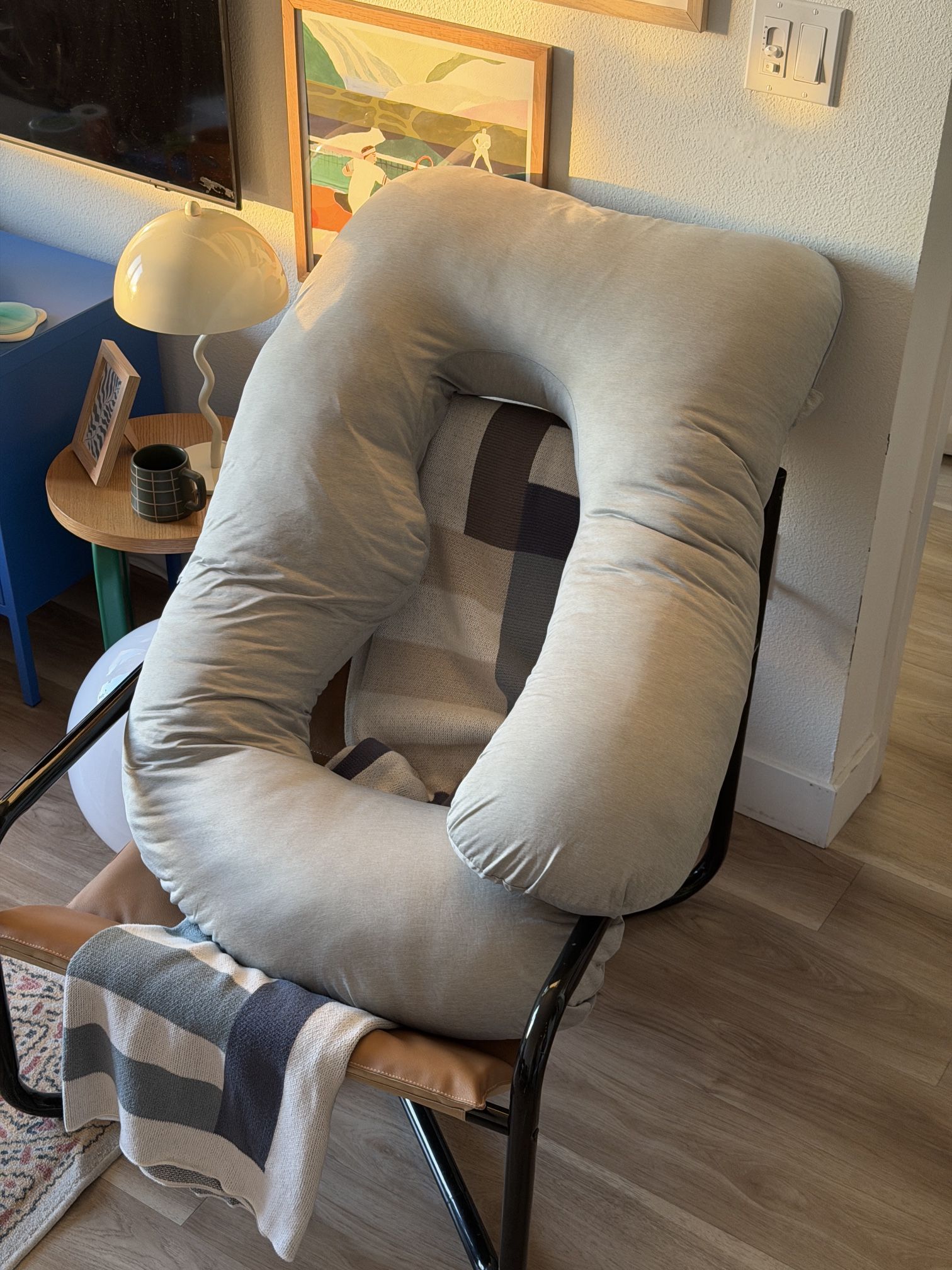 U Shaped Cooling Fabric Pregnancy Pillow