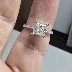 2.52 Carat G Si2 Princess Diamond Ring MUST see!!