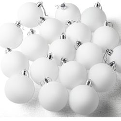 24 pieces Christmas ball ornaments, blank white