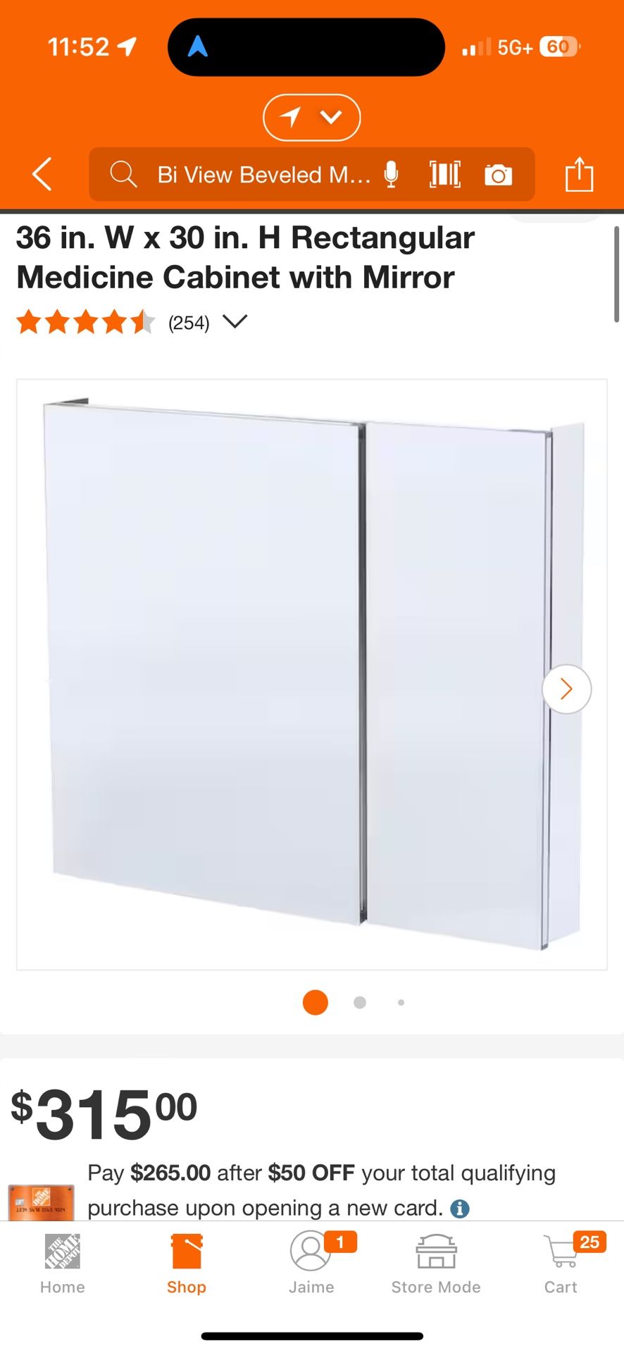 Beveled Medicine Cabinet