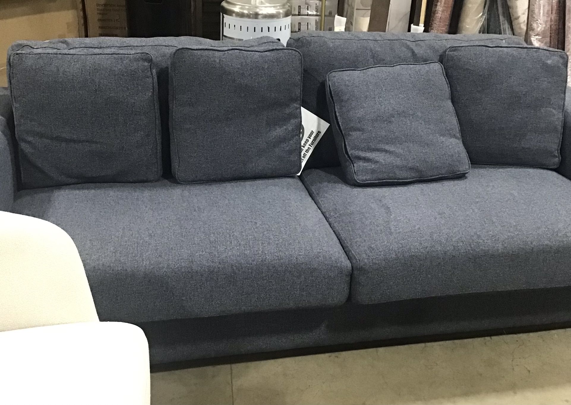Blue Fabric Sofa 