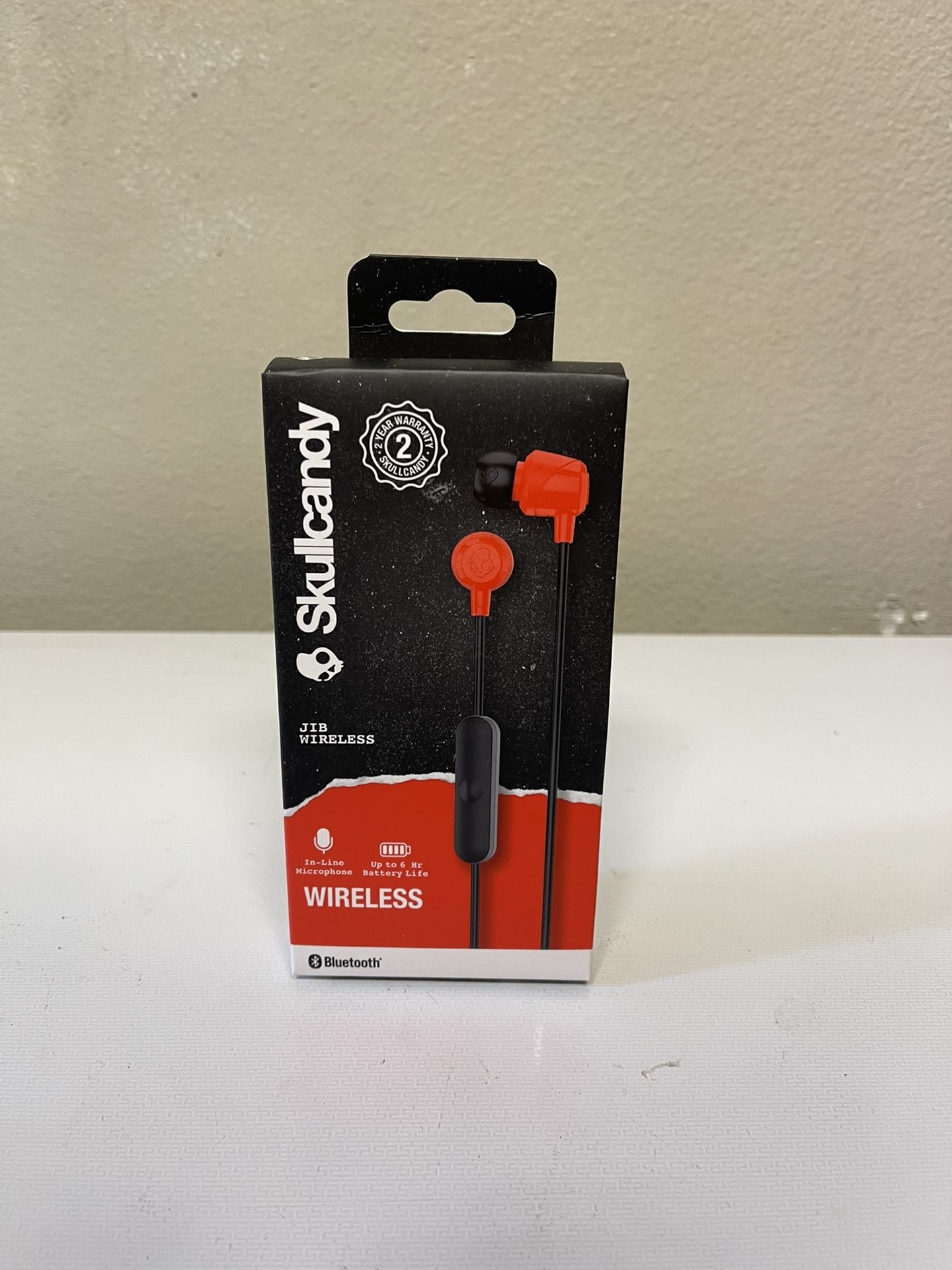 Skull Candy Jib Wireless Earbuds - Red / Black