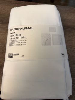 IKEA BANDPALPMAL Twin Fitted Sheet White