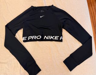 Black cropped long sleeve Nike Pro DRI-FIT