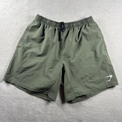 Gymshark Men’s Medium Olive Green Arrival 7" Shorts Core Athletic Training #3F