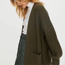 Aritzia Open Cardigan With Pockets