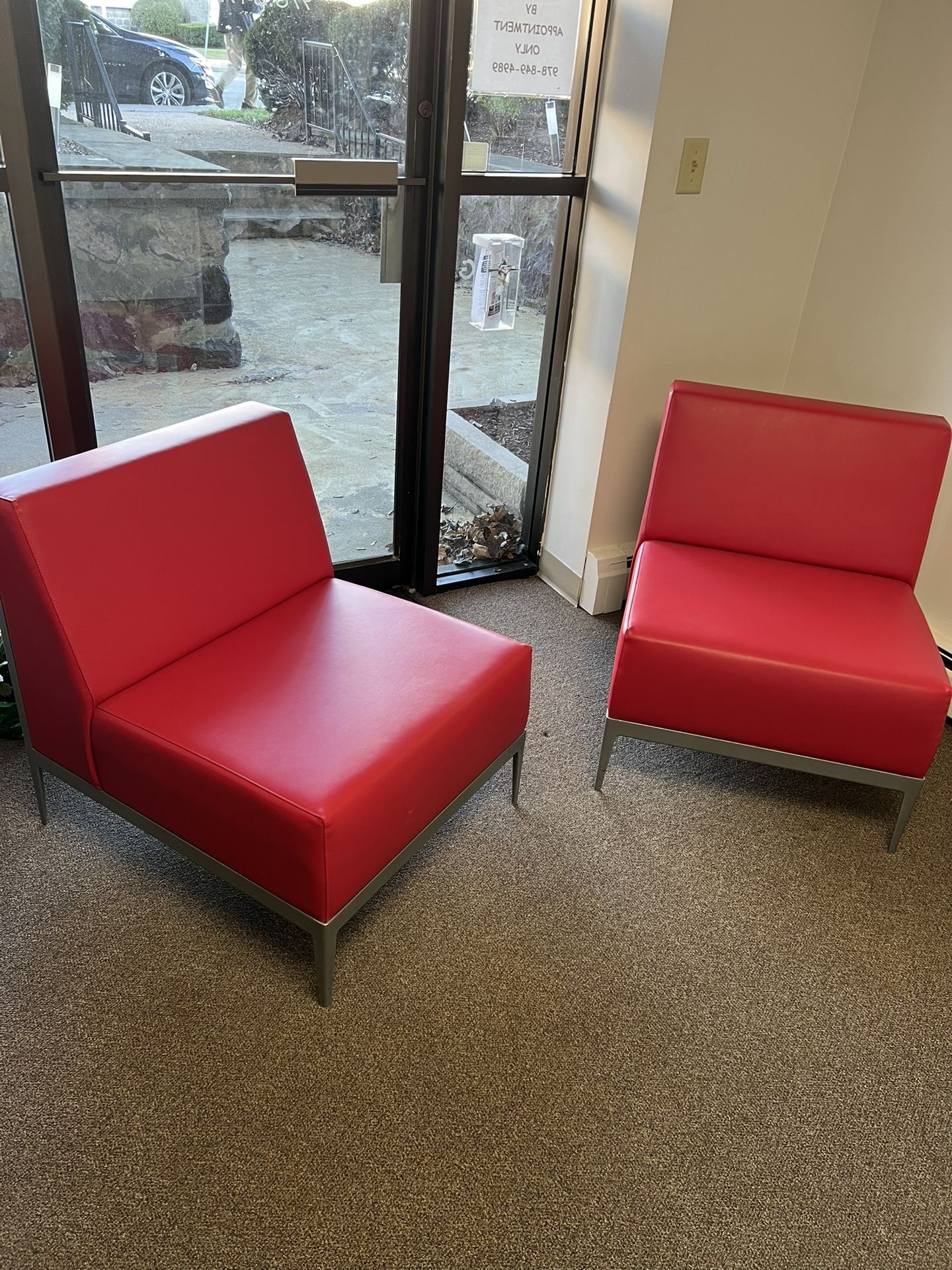 2-Accent Red chairs