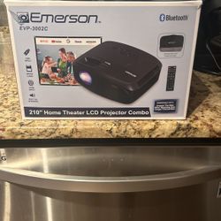 Emerson EVP-3002C 210″ Home Theater LCD Projector Combo, Black