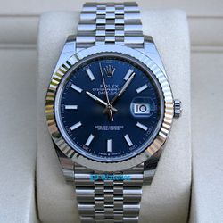 ROLEX 126334 DATEJUST 41MM WATCH BLUE DIAL NIB - T2882