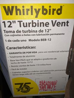 Whirlybird 12" Turbine Vent - Weathered Bronze + Damper