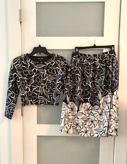 Alex & ani two-piece dress in black and white print, size S