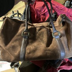 Vintage Marlboro Leather Duffle Bag