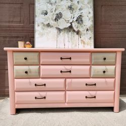Pink Dresser Solid Wood Great Condition