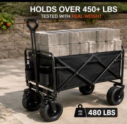Wagon cart heavy duty black