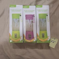 Portable And Rechargeable Blenders 3 Different Colors 