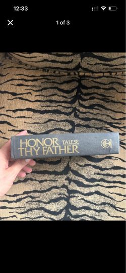 Classic 1971 hardcover edition of Honor Thy Father by acclaimed journalist Gay Talese.