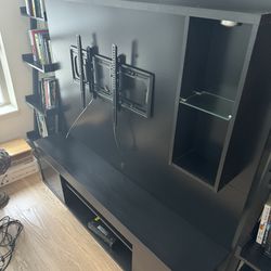 TV Entertainment Stand With TV Mount
