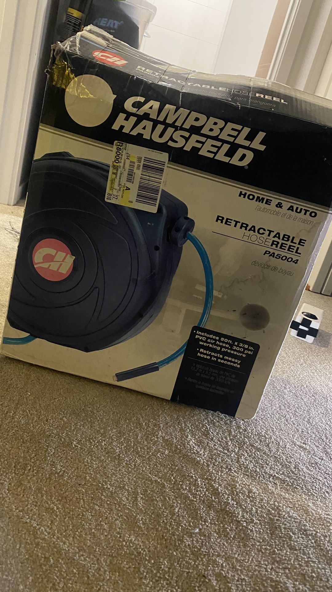 Compressor Campbell Hausfeld Retractable Hose Ree