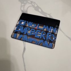 Burberry Graffiti Vintage Nova Check Card Holder Wallet