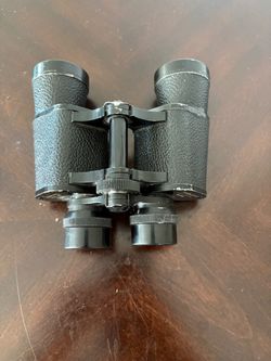 Vintage Black Porro Prism Binoculars - Classic Field Glasses