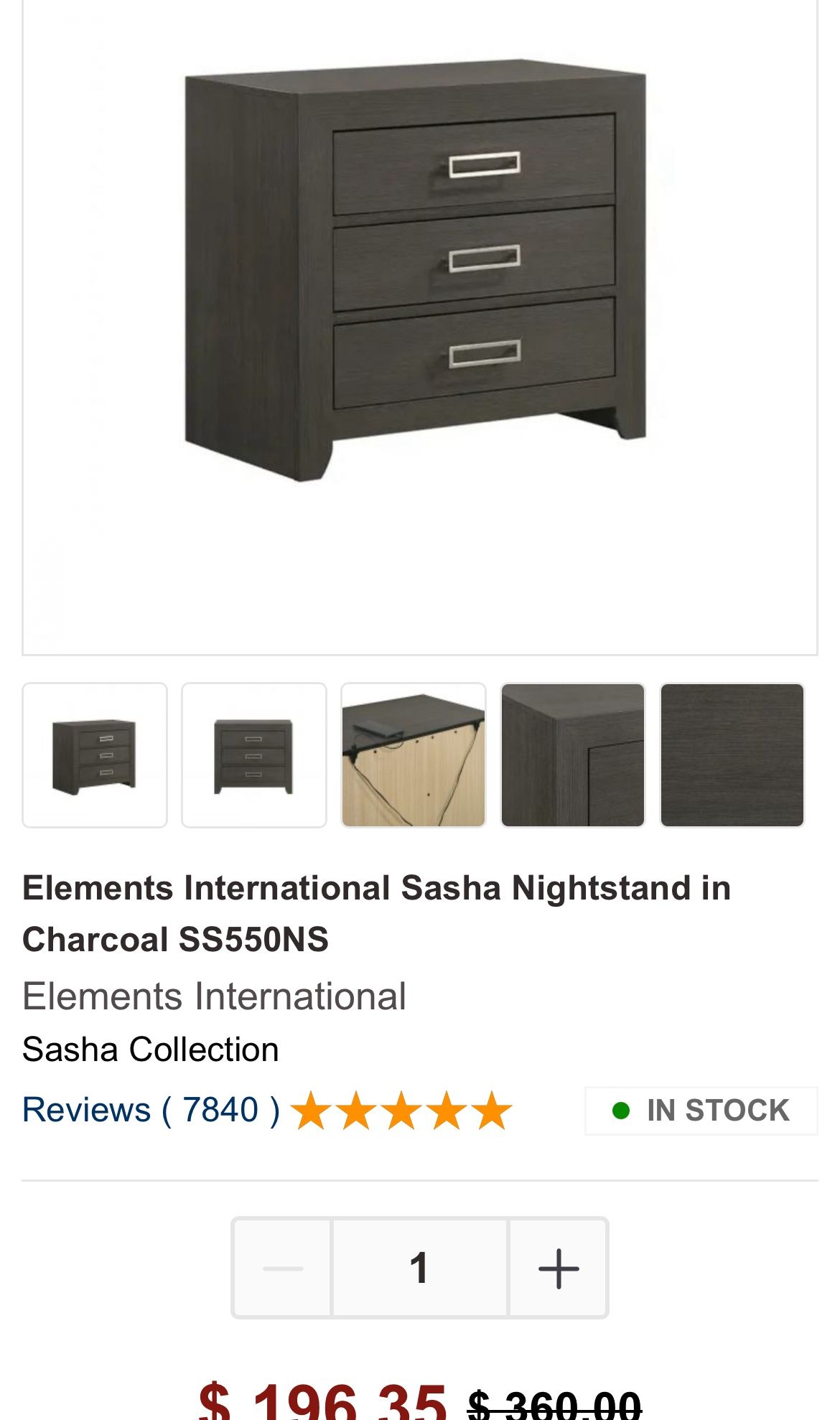 NEW IN BOX Emma Mason Sasha Nightstand