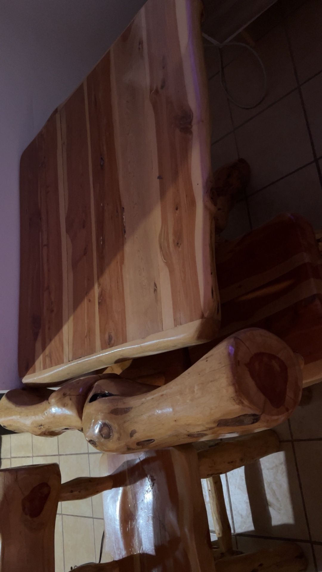 REAL handmade Oak Tree Wood Table