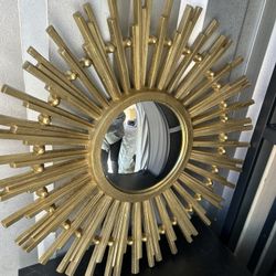 Sun Fishbowl Mirror Decor 