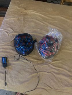 LED Light-Up Halloween Purge Masks – Set of 2